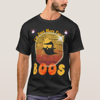 I'm Just Here For The Boos Retro Groovy Halloween T-Shirt