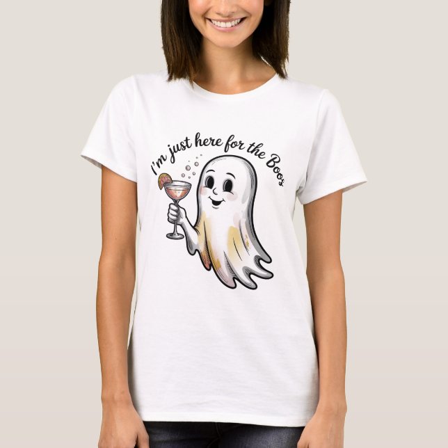 I'm Just Here for the Boos Shirt | Funny Ghost Dri (Front)