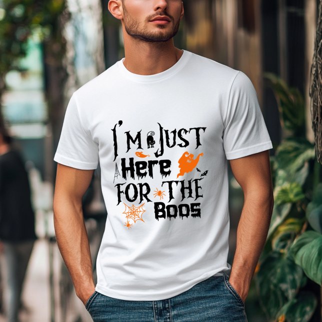I'M JUST HERE FOR THE BOSS,Halloween Pumpkin T-Shirt (Creator Uploaded)