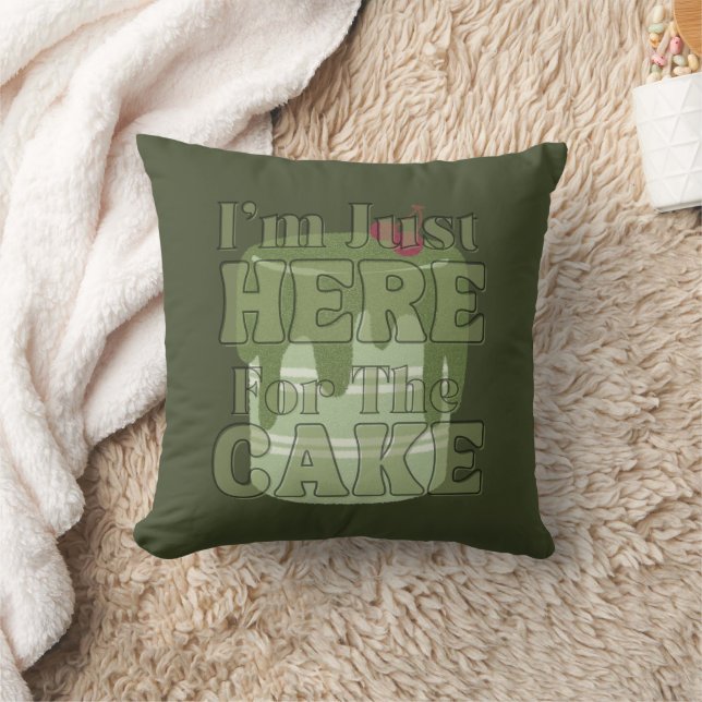 I'm Just Here For The Cake, Matcha Cake Cushion (Blanket)