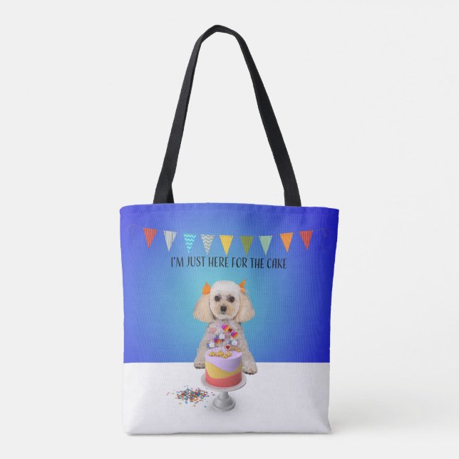 I'm Just Here For the Cake Tote Bag (Back)