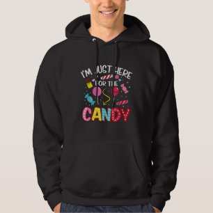I'm Just Here For The Candy Funny Halloween Food Hoodie