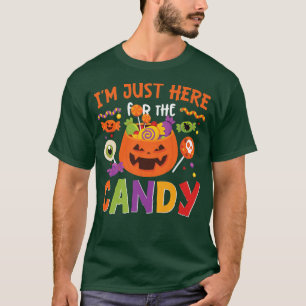 Im Just Here For The Candy Funny Halloween Kids Ad T-Shirt