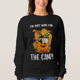 I'm Just Here For The Candy Halloween  Cute Siames Sweatshirt