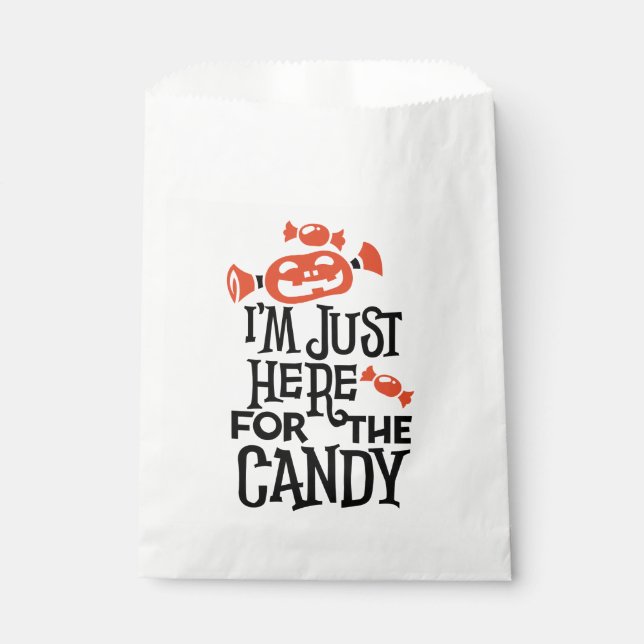 I'm Just Here for the Candy Halloween Favour Bag (Front)