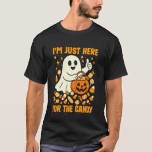 I'm Just Here for The Candy Halloween Pun Lollipop T-Shirt