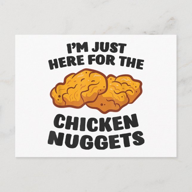 I'm Just Here For The Chicken Nuggets Holiday Postcard (Front)