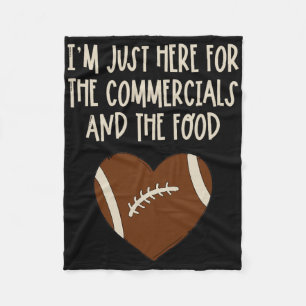 I'm Just Here For The Commercials And Food Girls F Fleece Blanket