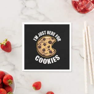 I'm Just Here For The Cookies Funny Christmas Napkin