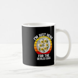 I'm Just Here For The Deviled Eggs Funny Vintage Coffee Mug