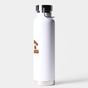 I'm Just Here For The Deviled Eggs Groovy Thanksgi Water Bottle