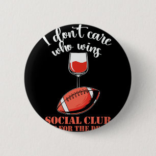 I'm Just Here For The Drinks Funny Fantasy Footbal 6 Cm Round Badge