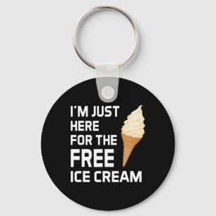 I'm Just Here For The Free Ice Cream Family Cruise Key Ring