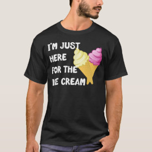 I'm Just Here For The Ice Cream Soft Serve Waffle T-Shirt