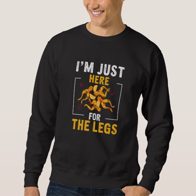 I'm Just Here For The Legs Frog Gigging Sweatshirt (Front)