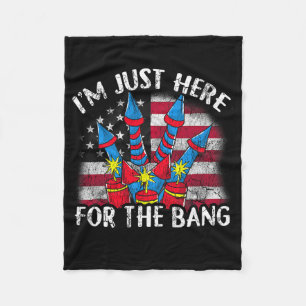 I'm Just Here For The Ng Funny Fireworks Humour Fleece Blanket