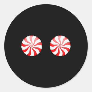 I'm Just Here For The Peppermints Funny Christmas  Classic Round Sticker