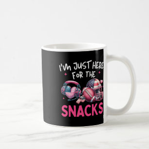 Im Just Here For The Snack Football American Flag Coffee Mug