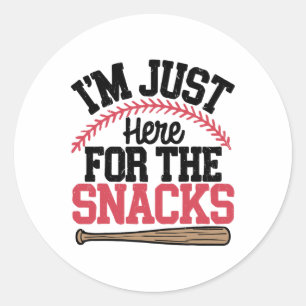 Im Just Here For The Snacks Bysebyll Toddler Siste Classic Round Sticker