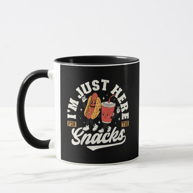 I'm Just Here for the Snacks Coffee Mug (Left)