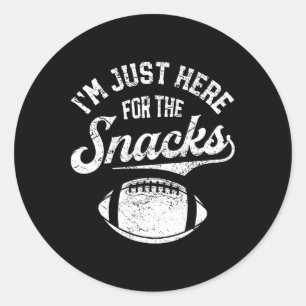I'm Just Here For The Snacks Funny Fantasy Footbal Classic Round Sticker