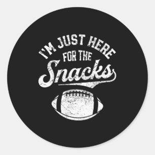 I'm Just Here For The Snacks Funny Fantasy Footbal Classic Round Sticker