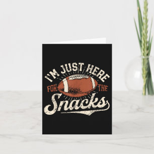 Im Just Here For The Snacks Funny Fantasy Football Card