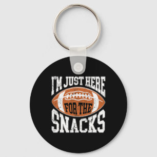 I'm Just Here For The Snacks Funny Football Watchi Key Ring