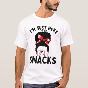 I'm Just Here For The Snacks Women Baseball Gameda T-Shirt