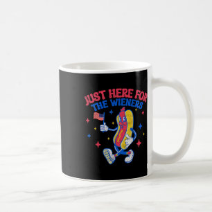 I'm Just Here For The Wieners 4th Of July Hot Dog  Coffee Mug