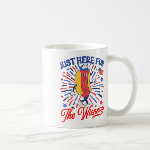 I'm Just Here For The Wieners 4th Of July Hot Dog Coffee Mug