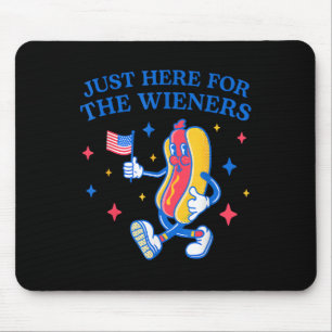 I'm Just Here For The Wieners 4th Of July Mouse Pad