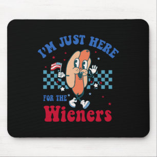 I'm Just Here For The Wieners Funny 4th Of July Bb Mouse Pad