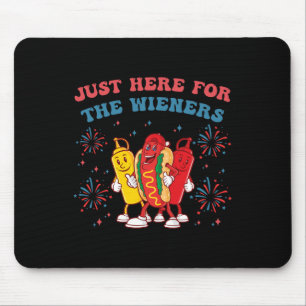 I'm Just Here For The Wieners Funny 4th Of July Bb Mouse Pad