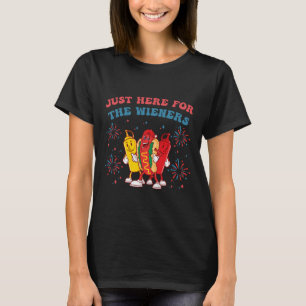 I'm Just Here For The Wieners Funny 4th Of July Bb T-Shirt
