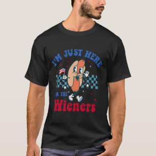 I'm Just Here For The Wieners Funny 4th Of July Bb T-Shirt