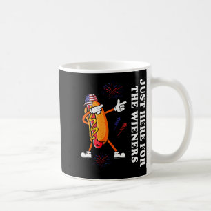 I'm Just Here For The Wieners Funny 4th Of July Coffee Mug