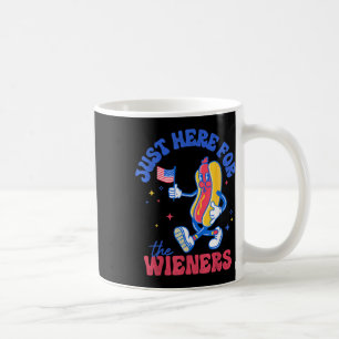 I'm Just Here For The Wieners Funny Fourth Of July Coffee Mug