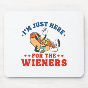 I'm Just Here For The Wieners Hot Dog Patriotic 4t Mouse Pad