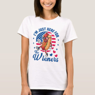 I'm Just Here For The Wieners, Hot Dog USA T-Shirt