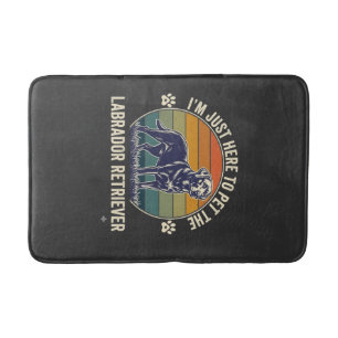 Im Just Here Pet Labrador Retriever Dog Retro Suns Bath Mat