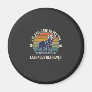 Im Just Here Pet Labrador Retriever Dog Retro Suns Magnet