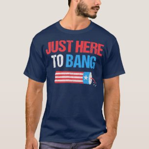 I'm Just Here To Bang 4th of July Funny Vintage T-Shirt
