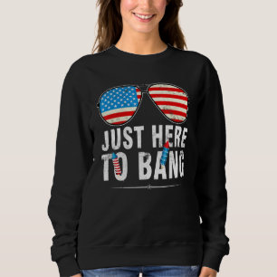 Im Just Here To Bang 4th Of July Sunglasses Us Fla Sweatshirt