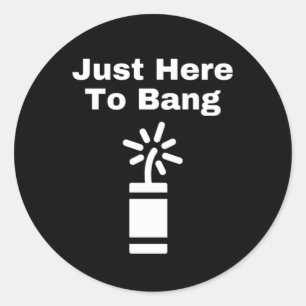 I'm Just Here To Bang Classic Round Sticker