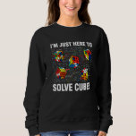 I'm Just Here To Solve Cubes  Math  Speed Cubing Sweatshirt<br><div class="desc">I'm Just Here To Solve Cubes  Math  Speed Cubing</div>