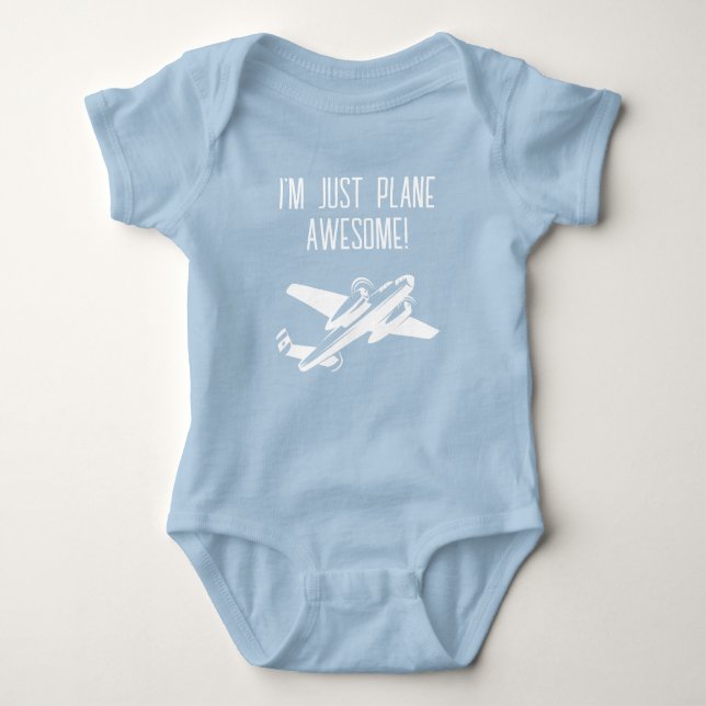 I'm just Plane Awesome,Funny,Aviation Baby Bodysuit (Front)