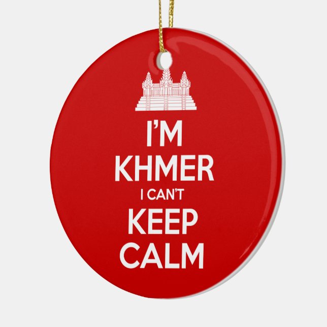 I'm Khmer I Can't Keep Calm Ceramic Tree Decoration (Left)