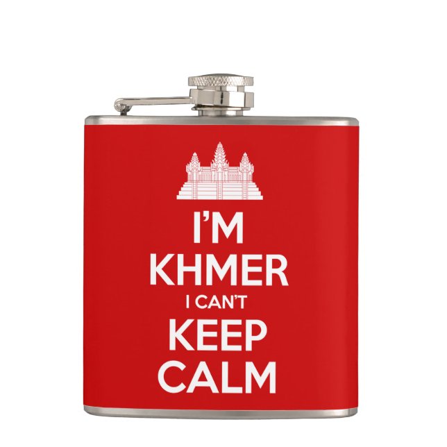 I'm Khmer I Can't Keep Calm Hip Flask (Front)