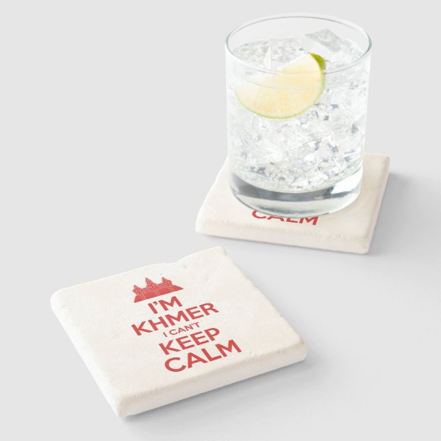 I'm Khmer I Can't Keep Calm Stone Coaster (Side)